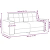 Dvivietė sofa, šviesiai pilka, 180x77x82 cm, aksomas