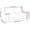 Dvivietė sofa, šviesiai pilka, 180x77x82 cm, velvetas, audinys