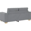 Dvivietė sofa, šviesiai pilka, 180x77x82 cm, audinys