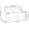 Dvivietė sofa, juoda, 160x77x82 cm, aksominė