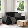 Dvivietė sofa, juoda, 160x77x82 cm, aksominė
