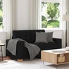 Dvivietė sofa, juoda, 160x77x82 cm, audinys