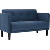 Dvivietė sofa, mėlyna, 111 cm, audinys