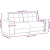 Dvivietė sofa, ruda, 180x77x82 cm, aksominė