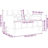 Dvivietė sofa su pagalvėlėmis, juoda, 110 cm, aksomas