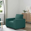 Sofa-kėdė, tamsiai žalia, 100x77x82 cm, audinys
