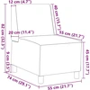 Modulinė sofa be porankių, kreminės spalvos, 55 cm, audinys