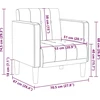 Fotelis Sofa-kėdė su porankiais, juoda, 53 cm, aksominė
