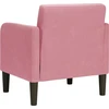 Fotelis Sofa-kėdė su porankiais, rožinė, 54 cm, aksomas