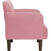 Fotelis Sofa-kėdė su porankiais, rožinė, 54 cm, aksomas