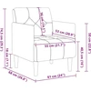 Fotelis Sofa-kėdė su porankiais, tamsiai pilka, 55 cm, aksomas