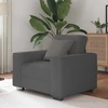 Sofa-kėdė, tamsiai pilka, 100x77x82 cm, velvetas, audinys