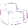 Sofa Sofos krėslas, pilkai rudas, 100x77x82 cm, audinys