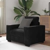 Sofa-kėdė, juoda, 100x78x80 cm, aksomas