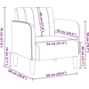 Fotelis Sofa-kėdė su porankiais, juoda, 54 cm, aksominė