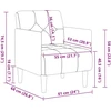 Fotelis Sofa-kėdė su porankiais, juoda, 55 cm, aksominė