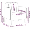 Fotelis Sofa-kėdė su porankiais, mėlyna, 54 cm, aksomas