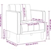 Fotelis Sofa-kėdė su porankiais, pilkai ruda, 53 cm, audinys