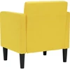 Fotelis Sofa-kėdė su porankiais, šviesiai geltona, 53 cm, audinys