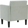 Fotelis Sofa-kėdė su porankiais, šviesiai pilka, 53 cm, aksomas