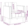 Fotelis Sofa-kėdė su porankiais, tamsiai pilka, 53 cm, aksomas