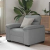 Sofa-kėdė, šviesiai pilka, 100x81x84 cm, audinys
