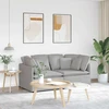 Modulinė sofa su pagalvėlėmis, audinys, debesų pilka