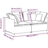 Modulinė sofa su pagalvėlėmis, audinys, debesų pilka