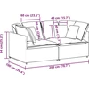 Modulinė sofa su pagalvėlėmis, audinys, juoda