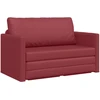 Sofa lova 110cm Vyno raudona Dirbtinė Oda