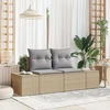 Sodo sofa su pagalve Smėlio 184 x 62 x 69 cm poliratanas