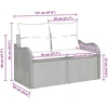 Sodo sofa su pagalve Šviesiai pilka 121 x 62 x 69cm poliratanas