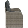 Sodo sofa su pagalve Pilka 121 x 62 x 69cm poliratanas