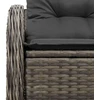 Sodo sofa su pagalve Pilka 121 x 62 x 69cm poliratanas