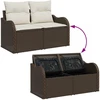 Sodo sofa su pagalve Ruda 121 x 62 x 69cm poliratanas