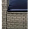 Dvivietė sodo sofa su pagalvėlėmis ir staliuku, pilkos spalvos