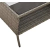 Dvivietė sodo sofa su pagalvėlėmis ir staliuku, pilkos spalvos