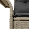 Sodo sofa su pagalve Šviesiai pilka 141 x 62 x 69cm poliratanas