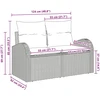 Sodo sofa su pagalve Šviesiai pilka 124 x 62 x 69cm poliratanas