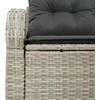 Sodo sofa su pagalve Šviesiai pilka 124 x 62 x 69cm poliratanas
