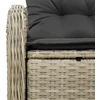 Sodo sofa su pagalve Šviesiai pilka 121 x 62 x 69cm poliratanas