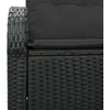 Sodo sofa su pagalve Juoda 124 x 62 x 69cm poliratanas