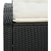 Sodo sofa su pagalve Juoda 124 x 62 x 69cm poliratanas