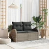 Sodo sofa su pagalve Pilka 124 x 62 x 69cm poliratanas