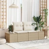 Sodo sofa su pagalve Smėlio 184 x 62 x 69 cm poliratanas