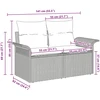 Sodo sofa su pagalve Smėlio 141 x 62 x 69cm poliratanas