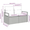 Sodo sofa su pagalve 120 x 62 x 69 cm poliratanas