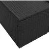 Sodo sofa su pagalve Juoda 184 x 62 x 69 cm poliratanas