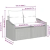 Sodo sofa su pagalve su saugykla 123 x 62 x 69 cm poliratanas