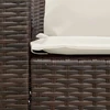 Sodo sofa, 5 vietų, su pagalvėlėmis, ruda, poliratanas